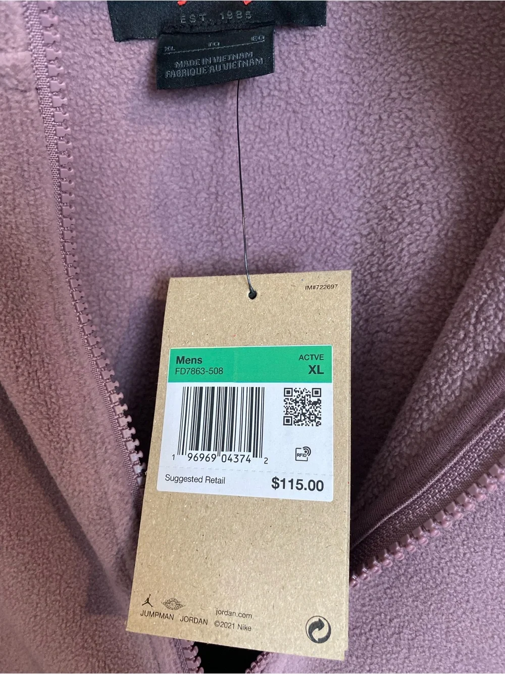 Mens Jordan Halfzip